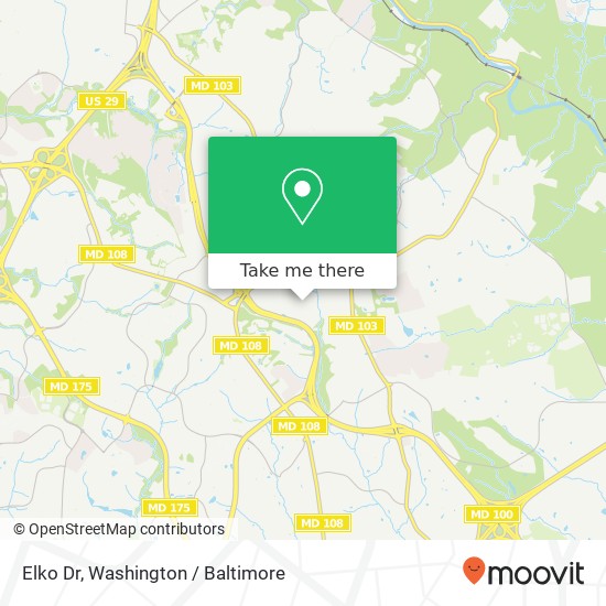 Mapa de Elko Dr, Ellicott City, MD 21043