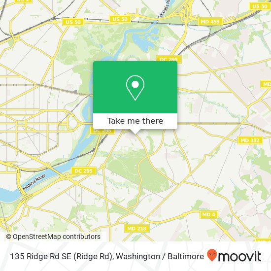 Mapa de 135 Ridge Rd SE (Ridge Rd), Washington, DC 20019