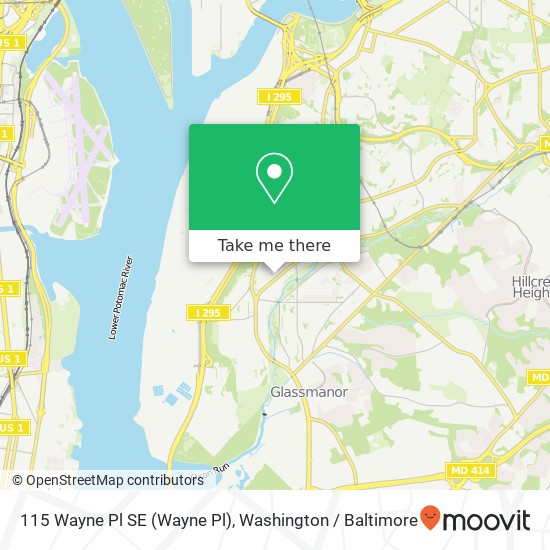 115 Wayne Pl SE (Wayne Pl), Washington, DC 20032 map