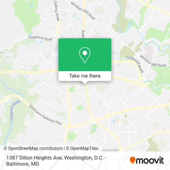 1387 Dillon Heights Ave map