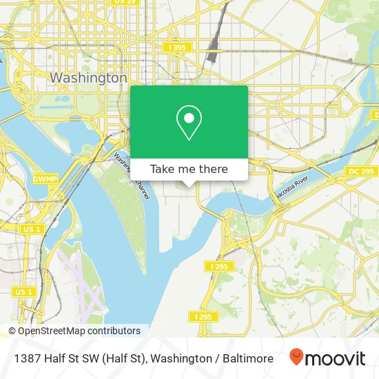 1387 Half St SW (Half St), Washington, DC 20024 map