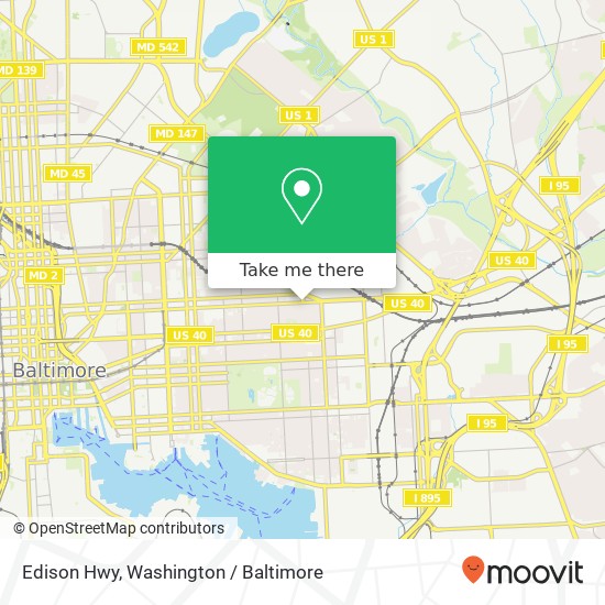 Mapa de Edison Hwy, Baltimore (BALTIMORE), MD 21205