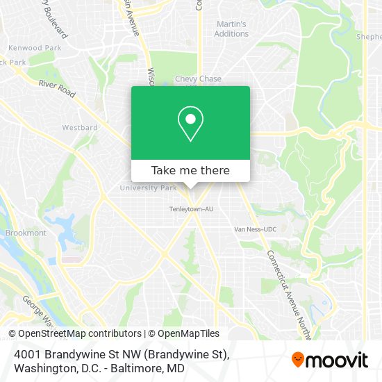 4001 Brandywine St NW map