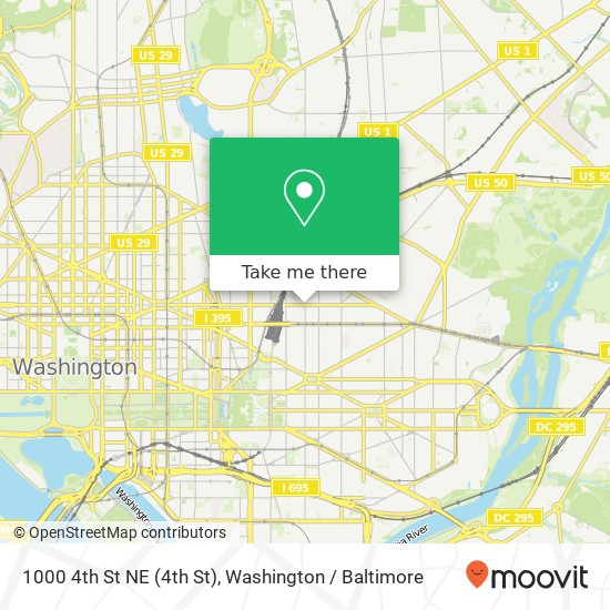 Mapa de 1000 4th St NE (4th St), Washington, DC 20002