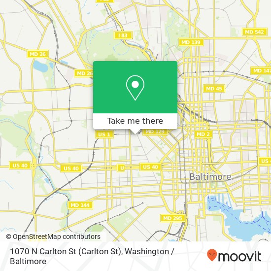 1070 N Carlton St (Carlton St), Baltimore, MD 21217 map