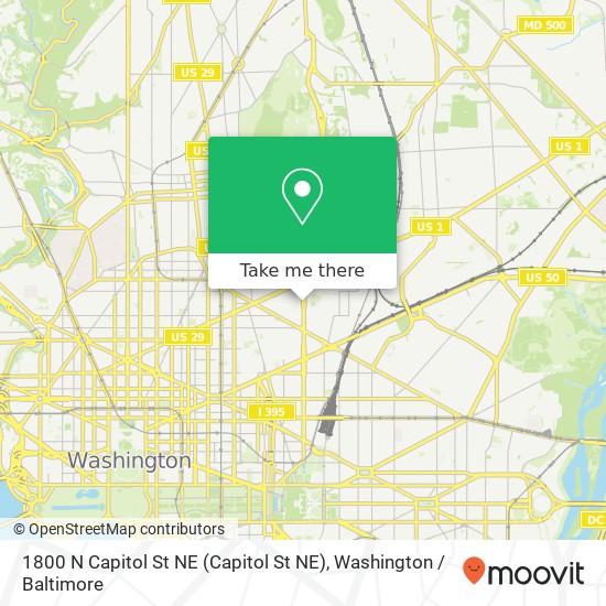 1800 N Capitol St NE (Capitol St NE), Washington, DC 20002 map