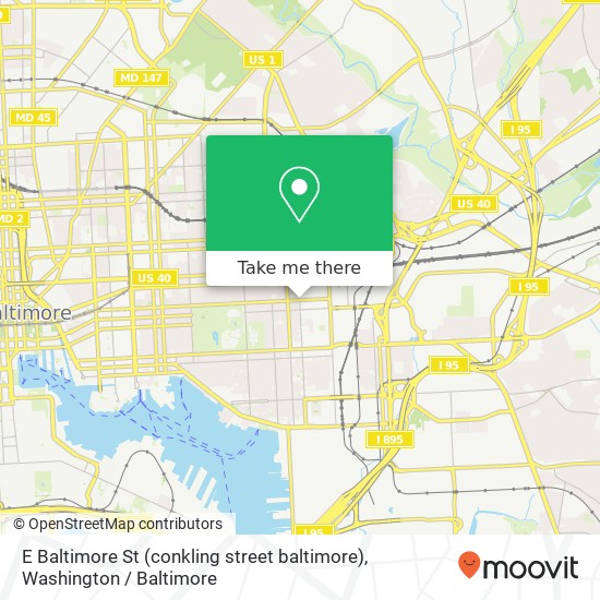 Mapa de E Baltimore St (conkling street baltimore), Baltimore, MD 21224