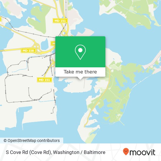 Mapa de S Cove Rd (Cove Rd), Sparrows Point, MD 21219