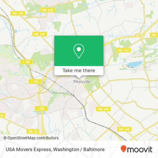 USA Movers Express, 1326 Reisterstown Rd map