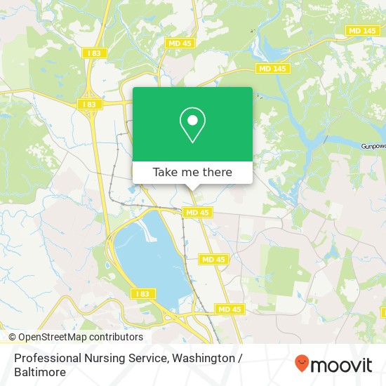 Mapa de Professional Nursing Service, 10615 York Rd