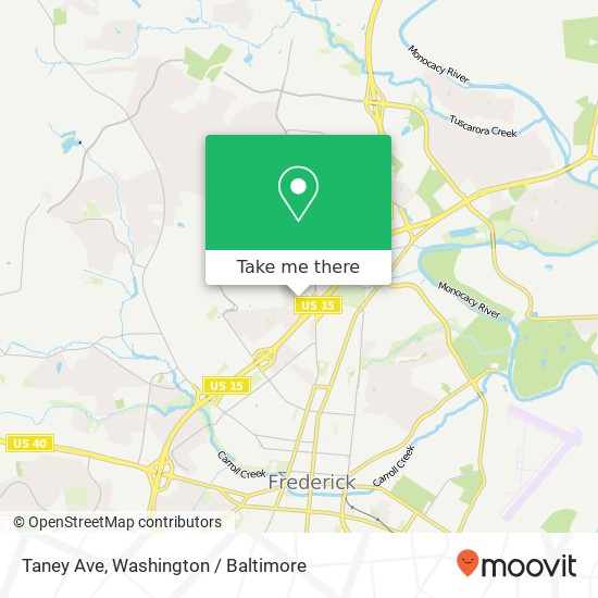 Mapa de Taney Ave, Frederick, MD 21702
