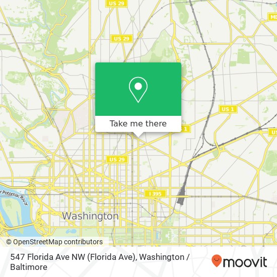 547 Florida Ave NW (Florida Ave), Washington, DC 20001 map