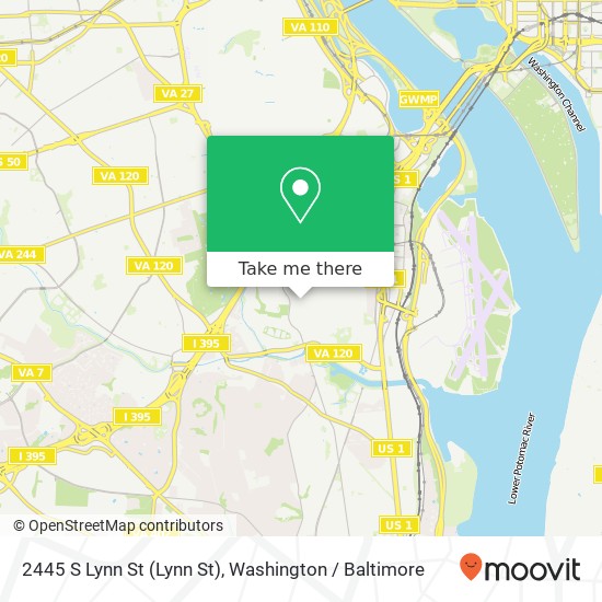 Mapa de 2445 S Lynn St (Lynn St), Arlington, VA 22202