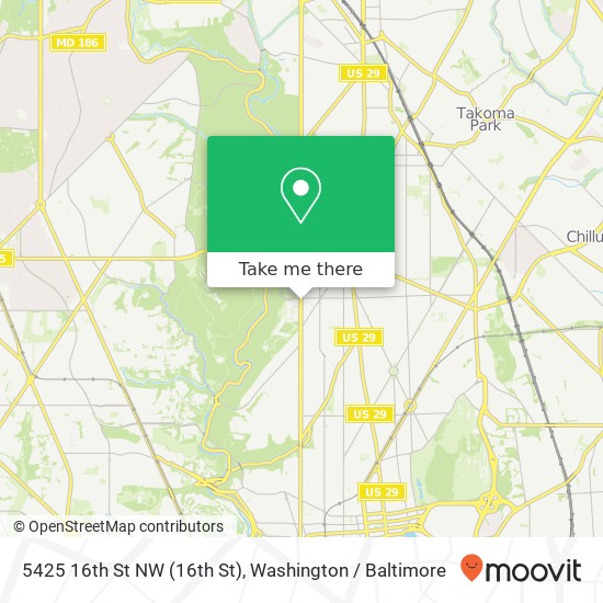 5425 16th St NW (16th St), Washington, DC 20011 map