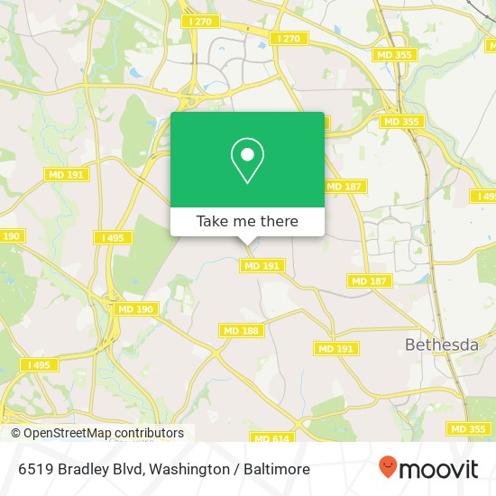 6519 Bradley Blvd, Bethesda, MD 20817 map