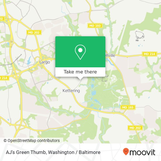 Mapa de AJ's Green Thumb, 101 Kettering Dr