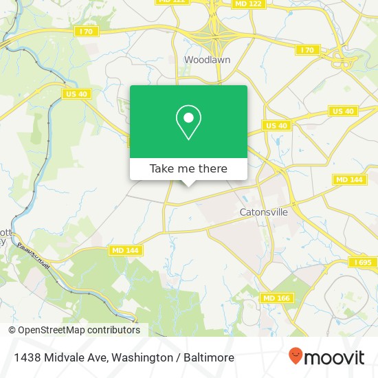 1438 Midvale Ave, Catonsville, MD 21228 map