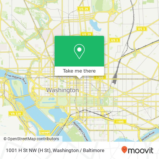 1001 H St NW (H St), Washington, DC 20001 map
