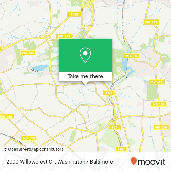 2000 Willowcrest Cir, Baltimore, MD 21209 map