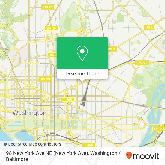 98 New York Ave NE (New York Ave), Washington (Washington DC), DC 20002 map