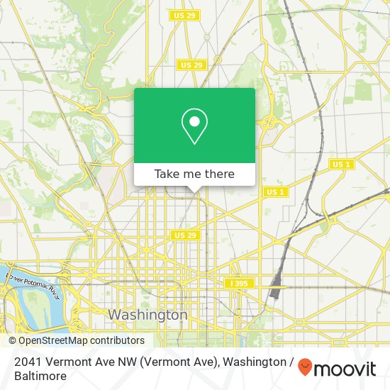 2041 Vermont Ave NW (Vermont Ave), Washington, DC 20001 map
