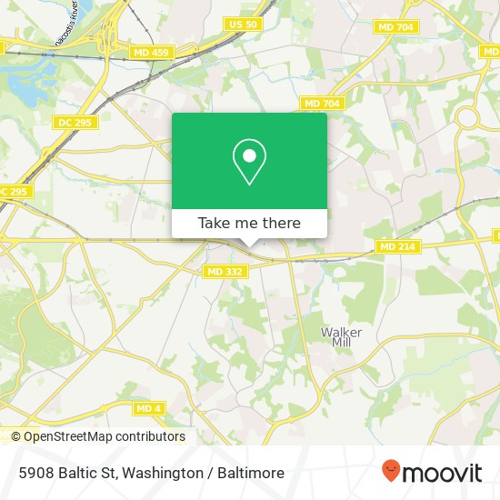 Mapa de 5908 Baltic St, Capitol Heights, MD 20743