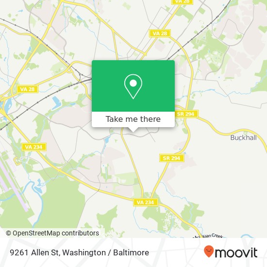 Mapa de 9261 Allen St, Manassas, VA 20110