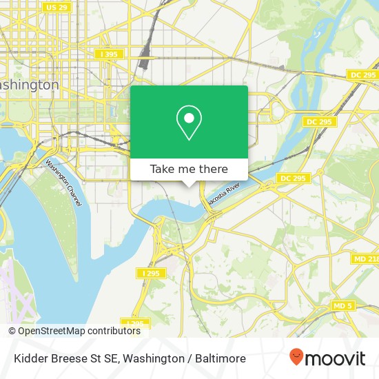 Mapa de Kidder Breese St SE, Washington, DC 20003