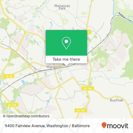 9400 Fairview Avenue, 9400 Fairview Ave, Manassas, VA 20110, USA map