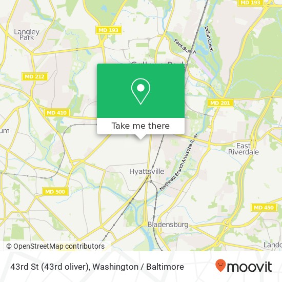 43rd St (43rd oliver), Hyattsville, MD 20781 map