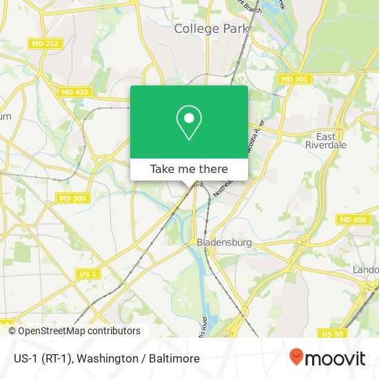 US-1 (RT-1), Hyattsville, MD 20781 map