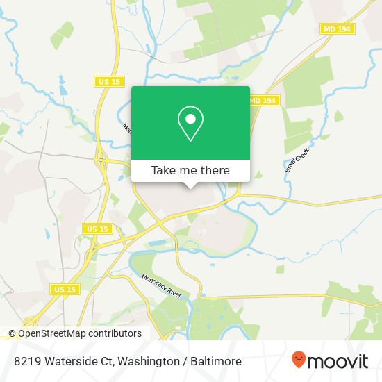 8219 Waterside Ct, Frederick, MD 21701 map