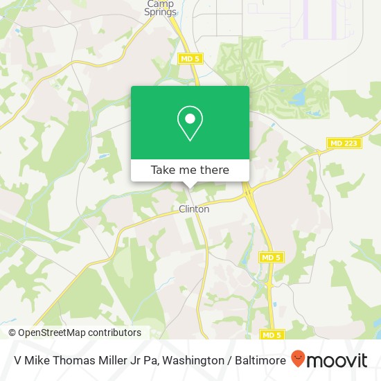 Mapa de V Mike Thomas Miller Jr Pa, 8808 Old Branch Ave