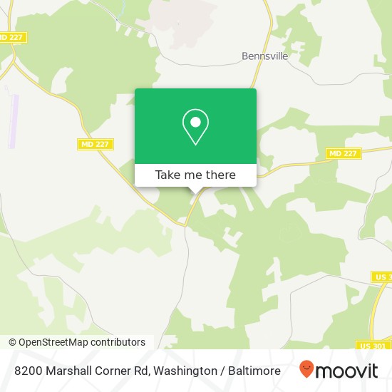 Mapa de 8200 Marshall Corner Rd, Pomfret, MD 20675