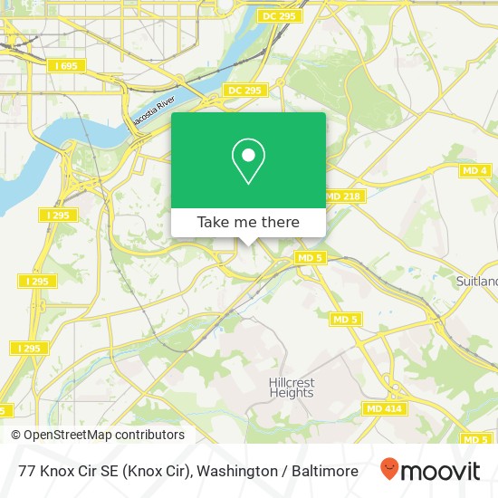 77 Knox Cir SE (Knox Cir), Washington, DC 20020 map