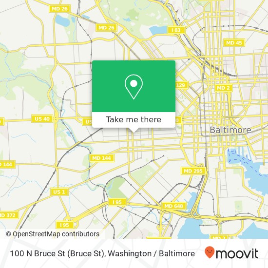 100 N Bruce St (Bruce St), Baltimore, MD 21223 map