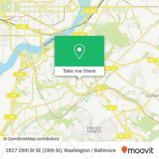 2827 28th St SE (28th St), Washington, DC 20020 map