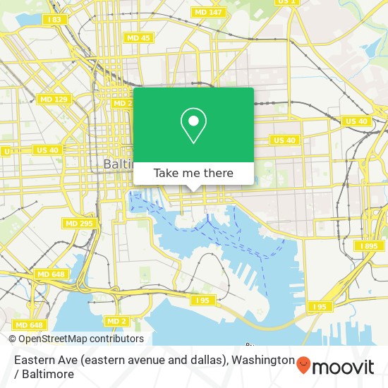 Eastern Ave (eastern avenue and dallas), Baltimore, MD 21231 map