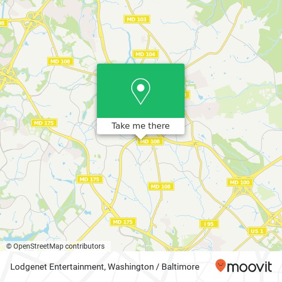 Mapa de Lodgenet Entertainment, 8241 Snowden River Pkwy
