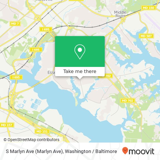 Mapa de S Marlyn Ave (Marlyn Ave), Essex, MD 21221