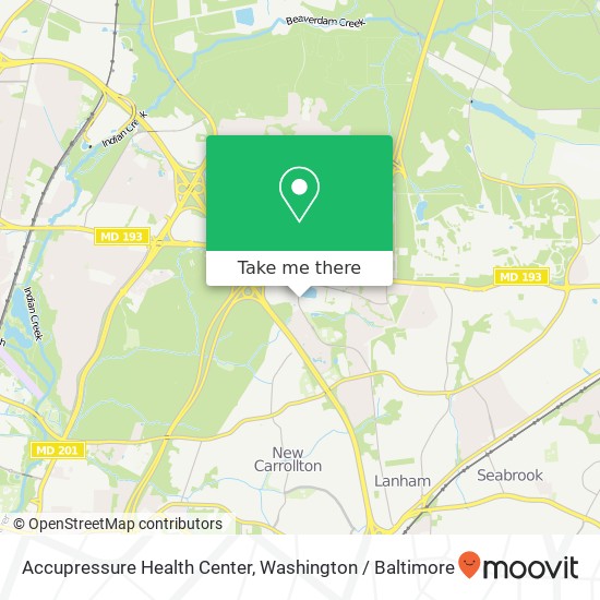 Mapa de Accupressure Health Center, 7335 Hanover Pkwy