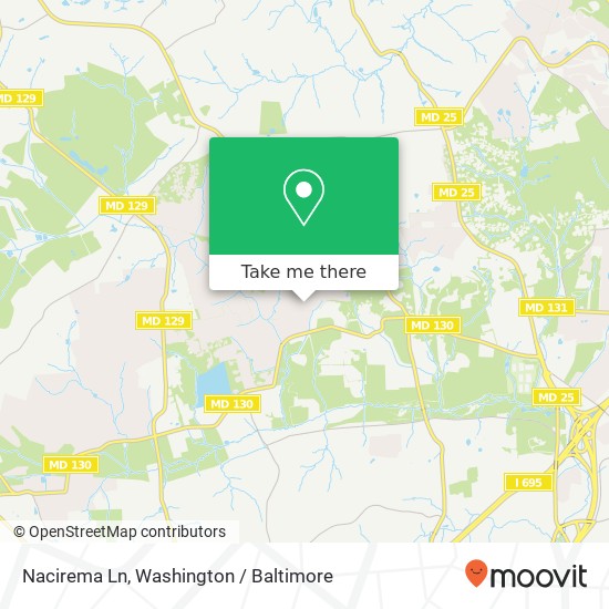 Nacirema Ln, Stevenson, MD 21153 map