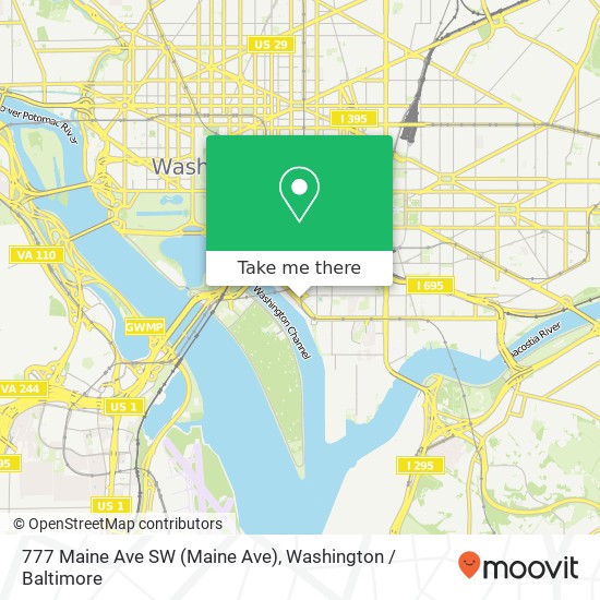 777 Maine Ave SW (Maine Ave), Washington, DC 20024 map