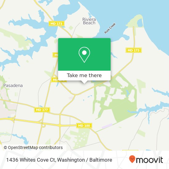 Mapa de 1436 Whites Cove Ct, Pasadena, MD 21122