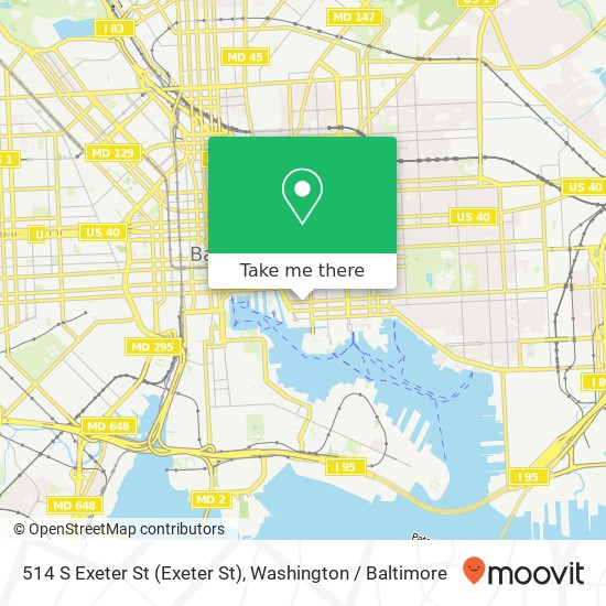 514 S Exeter St (Exeter St), Baltimore, MD 21202 map