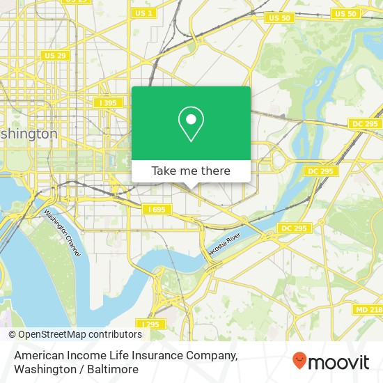 American Income Life Insurance Company, 900 Pennsylvania Ave SE map