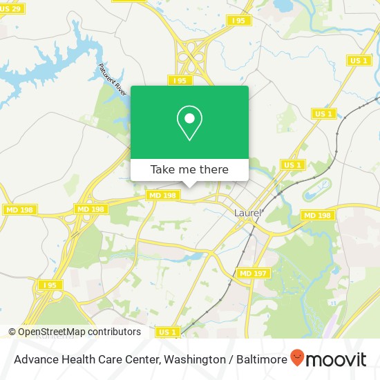 Mapa de Advance Health Care Center, 1044 West St