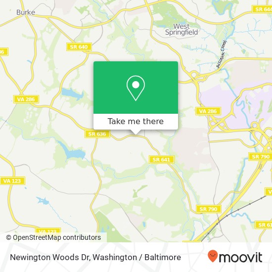 Newington Woods Dr, Springfield (SPRINGFIELD), VA 22153 map