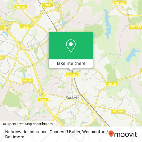Nationwide Insurance: Charles R Butler, 932 Hungerford Dr map