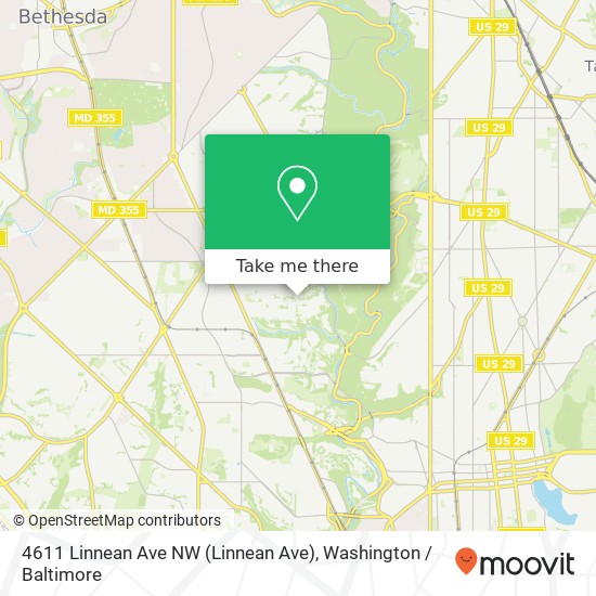 Mapa de 4611 Linnean Ave NW (Linnean Ave), Washington, DC 20008